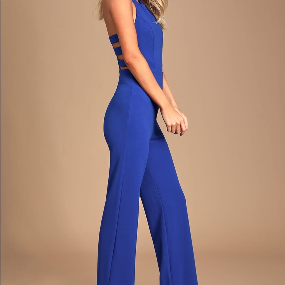 LULU’S | Royal Blue Jumpsuit - Picture 2 of 6